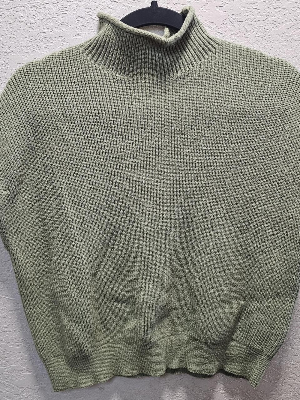 Jason Wu Women's Sage Green Crop Sleeveless Turtleneck Sweater